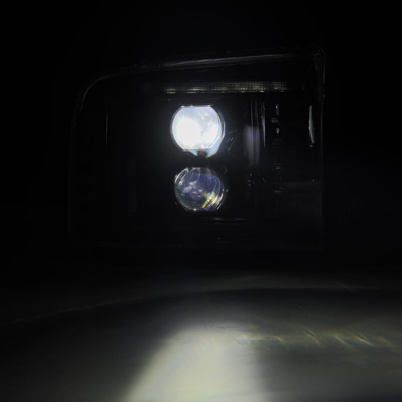 AlphaRex 05 - 07 Ford Super Duty/Excursion LUXX - Series LED Projector Headlights - Alpha - Black - My Store