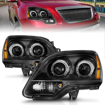 compare product ANZO 2007-2012 GMC Acadia Projector Headlights Black Housing