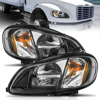 compare product ANZO 2002-2014 Freightliner M2 LED Crystal Headlights Black Housing w/ Clear Lens (Pair)