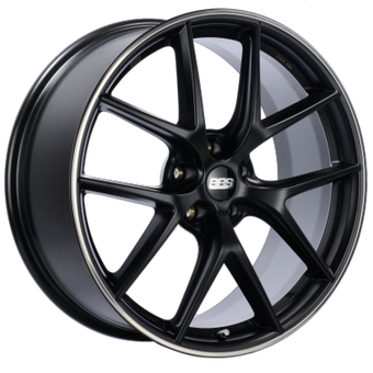 compare product BBS CI-R 19x10 5x112 ET25 Satin Black Polished Rim Protector Wheel -82mm PFS/Clip Required