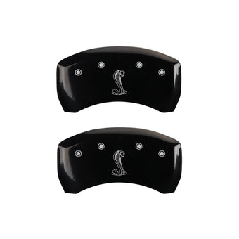 compare product MGP Rear set 2 Caliper Covers Engraved Rear Snake Black finish silver ch