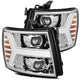 AlphaRex 07 - 13 Chevy 1500HD PRO - Series Proj Headlights Plank Style Chrome w/Activ Light/Seq Signal - My Store