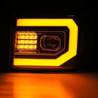 AlphaRex 07 - 13 GMC 1500HD PRO - Series Proj Headlights Plank Style Matte Blk w/Activ Light/Seq Signal - My Store