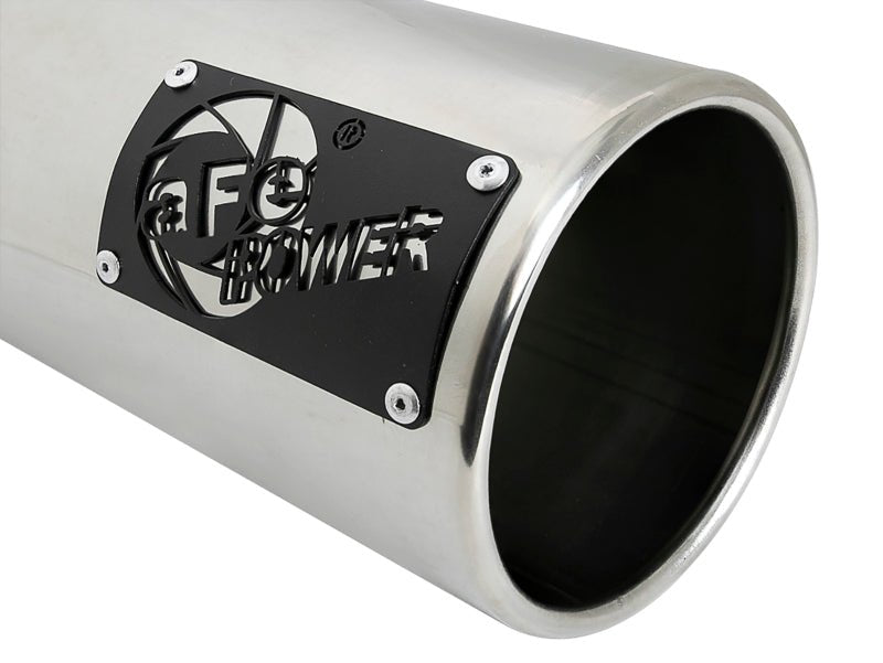 aFe SATURN 4S 4in SS Intercooled Exhaust Tip - Polished 4in In x 5in Out x 12in L Bolt - On - My Store