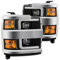 AlphaRex 15 - 19 Chevy 2500HD PRO - Series Proj Headlights Plank Style Blk w/Activ Light/Seq Signal/DRL - My Store