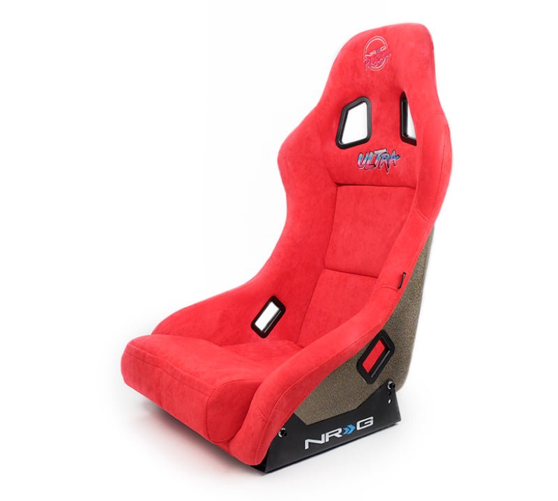 NRG FRP Bucket Seat ULTRA Edition - Medium (Red Alcantara/Pearlized Back) - My Store
