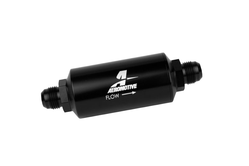Aeromotive In - Line Filter - AN - 10 size Male - 10 Micron Microglass Element - Bright - Dip Black - My Store