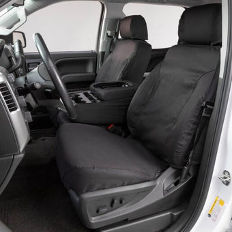 compare product Covercraft 19-24 Chevrolet Silverado Polycotton SeatSaver Custom Front Row Seat Covers - Charcoal