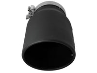 aFe MACHForce XP 5in 304 Stainless Steel Exhaust Tip 5 In x 7 Out x 12L in Bolt On Right - Black - My Store