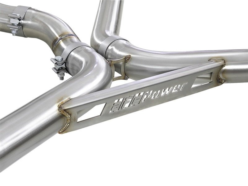 aFe MACH Force - Xp 3.5in. 304 SS C/B Exhaust w/o Muffler 15 - 18 BMW X5 M V8 - 4.4L (tt) - Black Tip - My Store