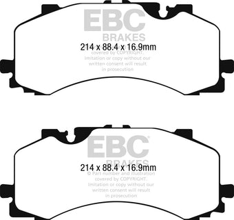compare product EBC 2016+ Audi Q7 3.0L Supercharged Yellowstuff Front Brake Pads