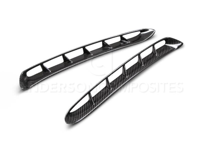 Anderson Composites 15 - 17 Mustang Carbon Fiber GT350 Style Fender Vent Inserts (Only Fit AC Fenders) - My Store
