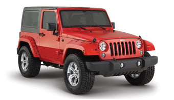 compare product Bushwacker 07-18 Jeep Wrangler Pocket Style Flares 2pc Fits 2-Door Sport Utility Only - Black
