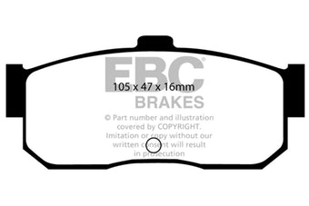 compare product EBC 91-97 Infiniti G20 2.0 Yellowstuff Rear Brake Pads