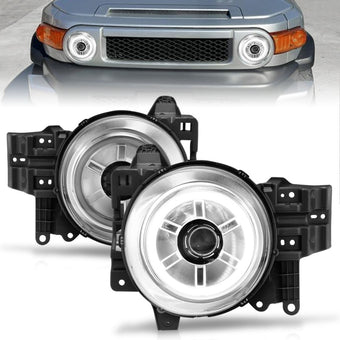 compare product ANZO 2007-2013 Toyota Fj Cruiser Projector Headlights w/ Halo Chrome