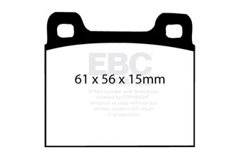 compare product EBC 64-69 Porsche 911 2.0 (M Caliper) (Solid front rotor) Bluestuff Front Brake Pads