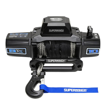 compare product Superwinch 10000 LBS 12V DC 3/8in x 80ft Synthetic Rope SX10SR Winch - Semi Gloss Black