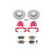 Power Stop 99 - 10 Volkswagen Beetle Front Z26 Street Warrior Brake Kit w/Calipers - My Store