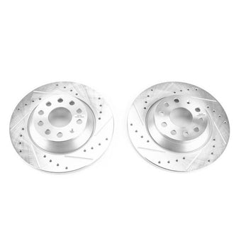 compare product Power Stop 15-16 Audi A3 Rear Evolution Drilled & Slotted Rotors - Pair