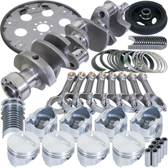 compare product Eagle Chevy 350 1Pc 3.750in Crank 5.700in I-Beam Rods 4.060in Pistons 168 Tooth FP Balanced Assembly