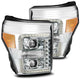 AlphaRex 11 - 16 Ford F - 350 SD LUXX LED Proj Headlights Plank Style Chrm w/Activ Light/Seq Signal/DRL - My Store