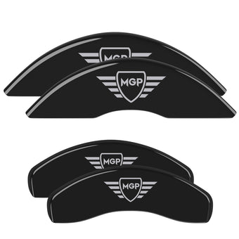 compare product MGP 4 Caliper Covers Engraved Front & Rear MGP Black finish silver ch