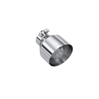 compare product MBRP Universal T304 Stainless Steel Tip 2.5in ID / 5in OD Out / 6.5in Length Angle Cut Single Wall