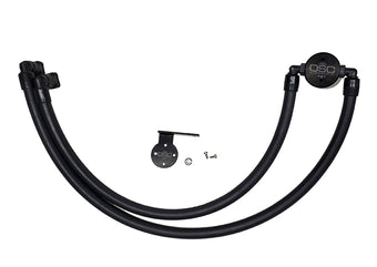 compare product J&L 17-22 Ford F-250 6.2L/7.3L Passenger Side Oil Separator 3.0 - Black Anodized
