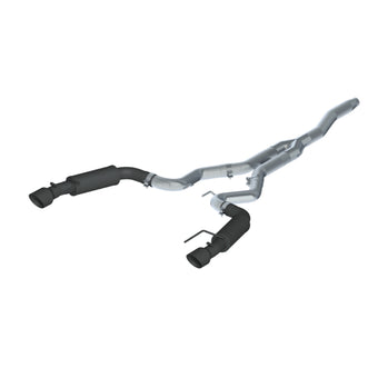 compare product MBRP 15-19 Ford Mustang EcoBoost 2.3L Black 3in Cat Back Dual Split Rear Exit (Race Version)