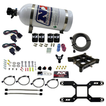 compare product Nitrous Express 4150 Dual Stage Billet Crossbar Nitrous Kit (50-300 & 100-500HP) w/10lb Bottle