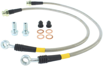 compare product StopTech 14-15 Chevy Corvette Z51 (C7) V8 Stainless Steel Front Brake Lines