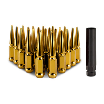 compare product Mishimoto Mishimoto Steel Spiked Lug Nuts M14 x 1.5 24pc Set Gold