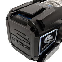 Superwinch 10000 LBS 12V DC 3/8in x 54ft Synthetic Rope Scorpion 10000SR Winch - Black Powdercoat - My Store