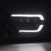 AlphaRex 12 - 15 Toyota Tacoma NOVA LED Proj Headlights Plank Alpha Blk w/Activ Light/Seq Signal/DRL - My Store