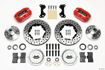 compare product Wilwood Dynapro Dust-Boot Front Kit 11.00in Drilled-Red WWE ProSpindle