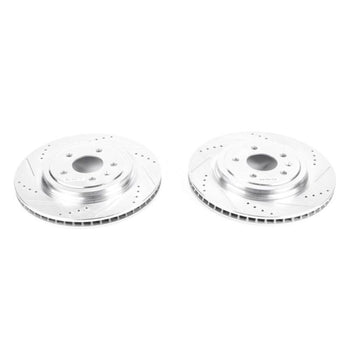 compare product Power Stop 14-19 Chevrolet Corvette Rear Evolution Drilled & Slotted Rotors - Pair
