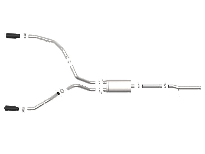 aFe Apollo GT Series 3 IN 409 SS Cat - Back Exhaust System w/ Black Tip GM Sierra 1500 09 - 18 - My Store