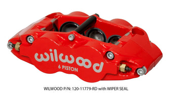 compare product Wilwood Caliper-Narrow Superlite 6R-LH - Red 1.62/1.12/1.12in Pistons 1.25in Disc