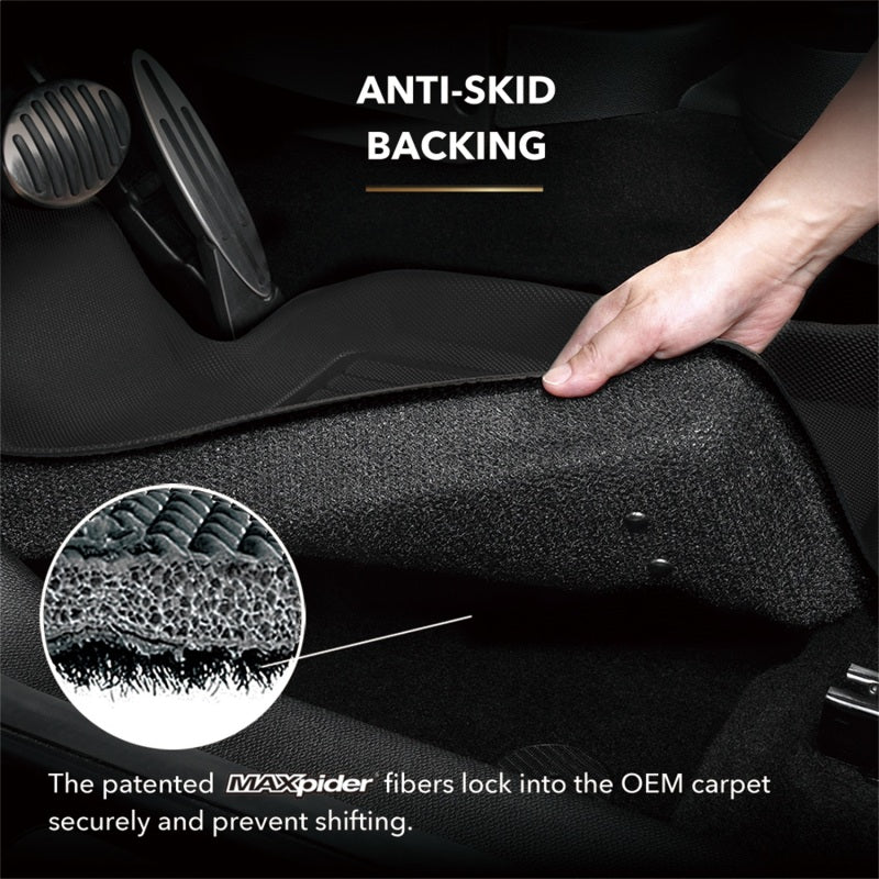 3D MAXpider 2012 - 2018 Ford Focus Kagu 2nd Row Floormats - Black - My Store
