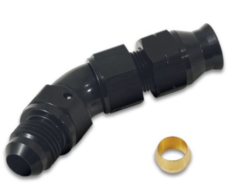 Vibrant 45 Degree 3/8in Tube to Male - 6AN Flare Adapter w/ Olive Inserts - My Store