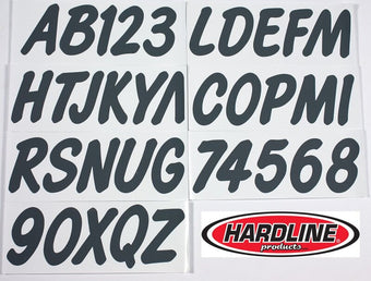 compare product Hardline Boat Lettering Registration Kit 3 in. - 400 Dark Grey Solid