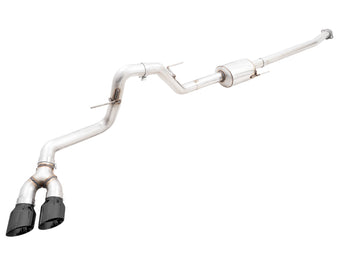 compare product AWE 21+ Ford F150 Dual Side Exit Cat-Back Exhaust - 4.5in Diamond Black Tips *For Stock Y-Pipe Only