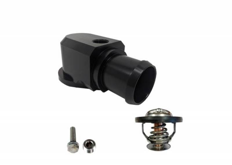 Granatelli 18 - 19 Jeep Trackhawk Billet Thermostat Housing w/160 Deg Thermostat - Black - My Store