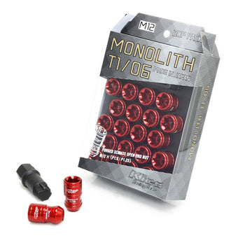 compare product Project Kics 12x1.50 Monolith T1/06 Lug Nut Set - Red (20 Pcs)