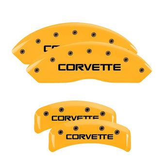 compare product MGP 4 Caliper Covers Engraved F & R C4/Corvette Yellow Finish Black Char 1988 Chevrolet Corvette