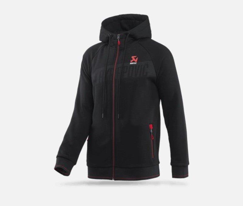 Akrapovic Mens Corpo Zip Hoodie Black - Large - My Store