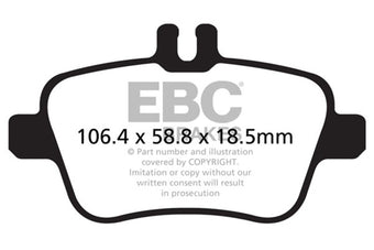 compare product EBC 13+ Mercedes-Benz CLA250 2.0 Turbo Redstuff Rear Brake Pads