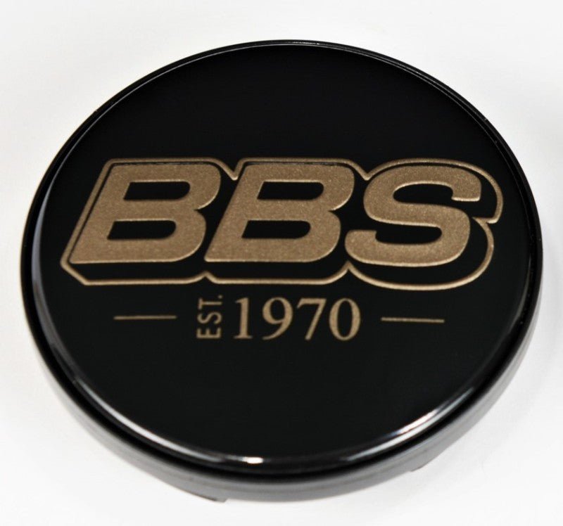 BBS Center Cap 56mm Black/Gold Est. 1970 Anniversary w/BBS Logo (5 - Tab) - My Store