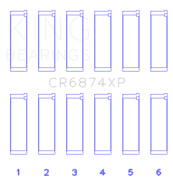 compare product King Engine Bearings Subaru EZ30/EZ30D (Size STD) Performance Rod Bearing Set