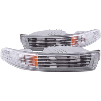 compare product ANZO 1994-1997 Acura Integra Euro Parking Lights Chrome w/ Amber Reflector